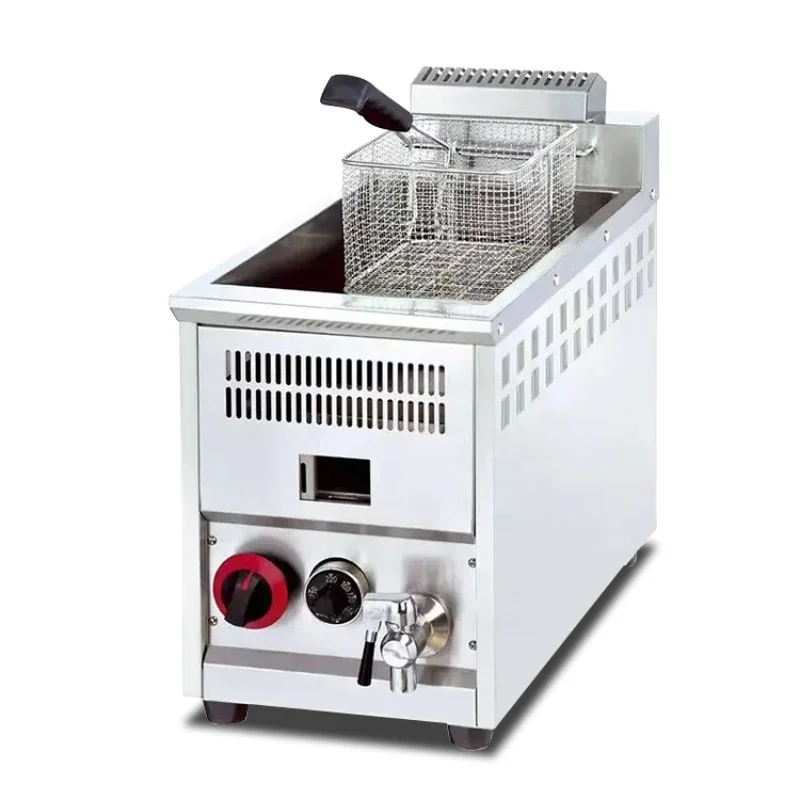 Hot Sale Commercial Kitchen Gas Deep Chip 3 Tube Fryer Restaurant