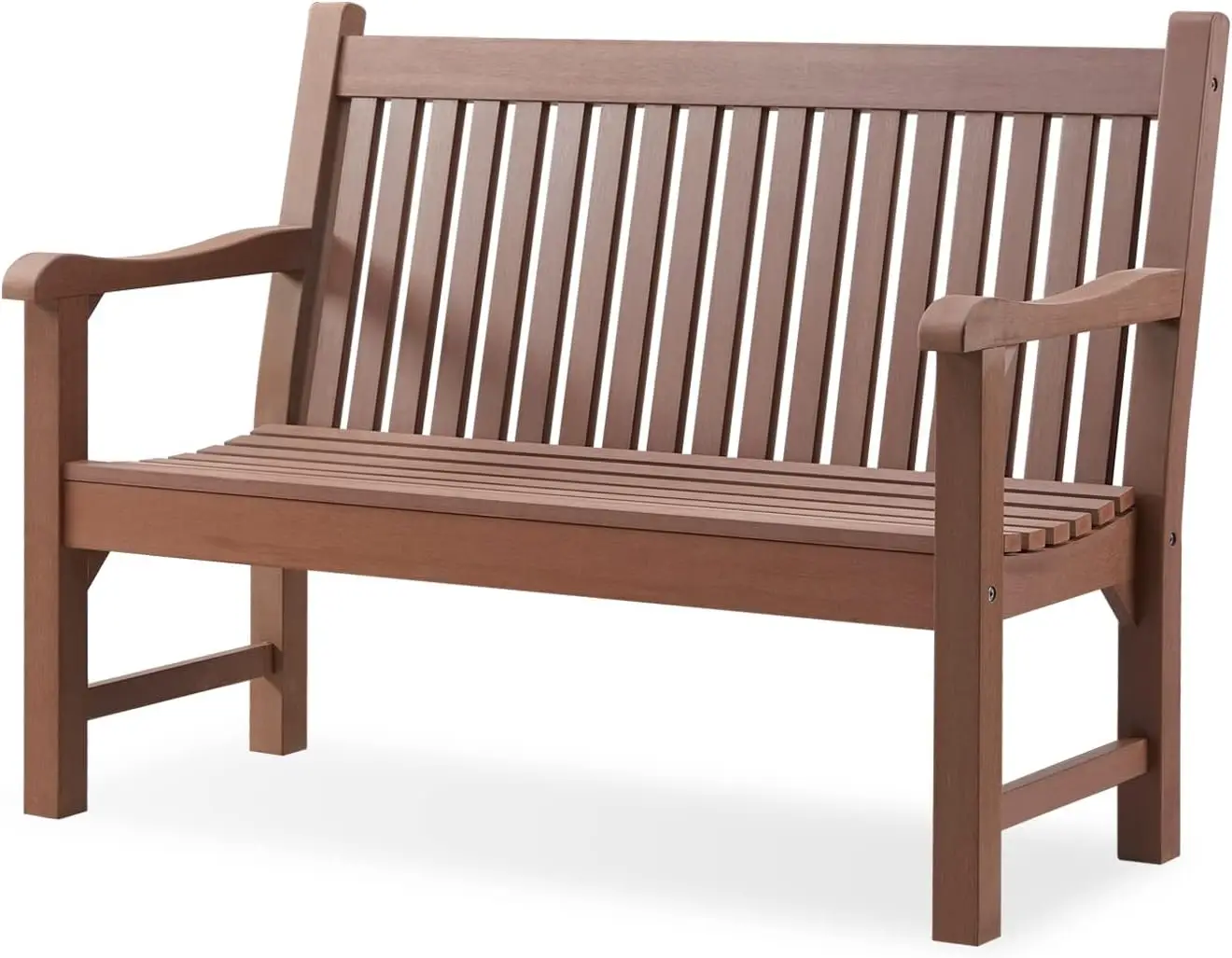 Banc de jardin en bois XR, banc d'extérieur tous temps qui ne pourrit et ne se décolore jamais, imbibé pour le jardin, le porche, 2 hypothèques