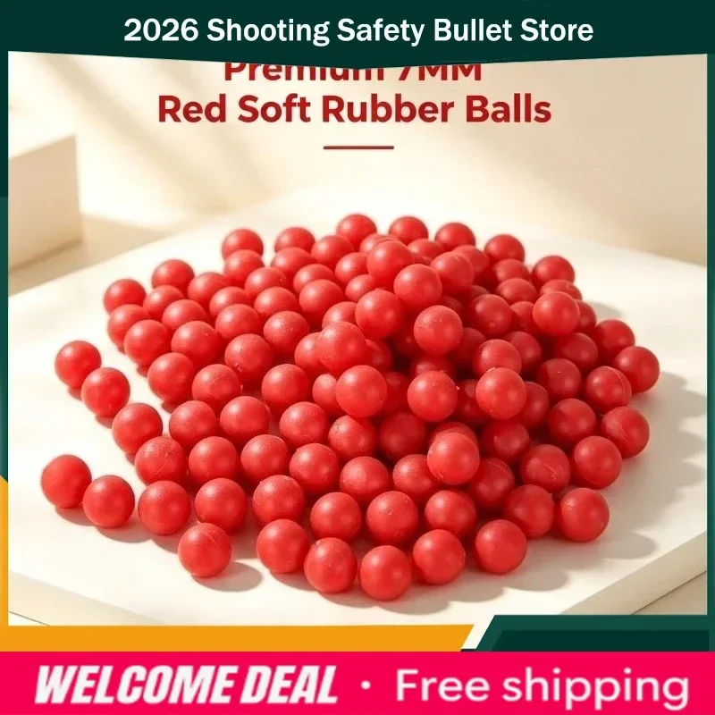 2026 2026 7MM Red Lightweight Soft Pellets 500PCS/Bag Smooth Soft Outdoor Toy Consumables 1Bag/2Bag/3Bag/5Bag/10Bag
