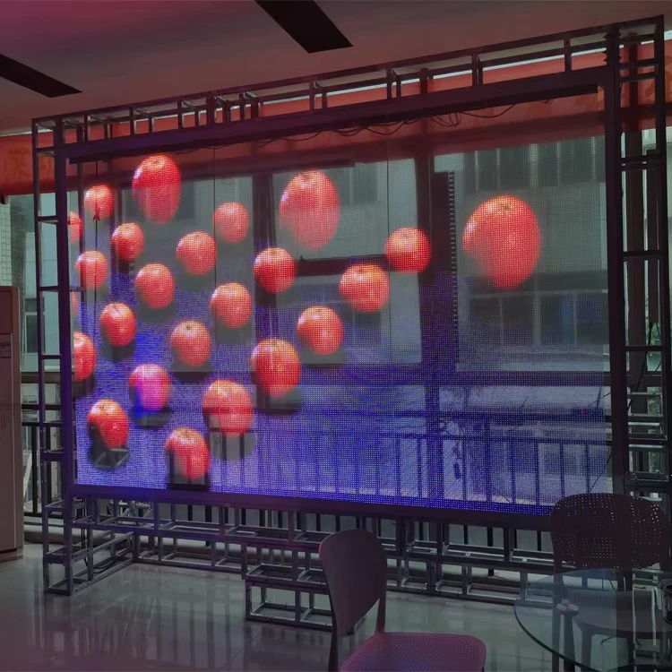 Super Slim Transparent Flexible Soft Self Adhesive Film Window LED Display  Crystal LED Film Glass LED Screen