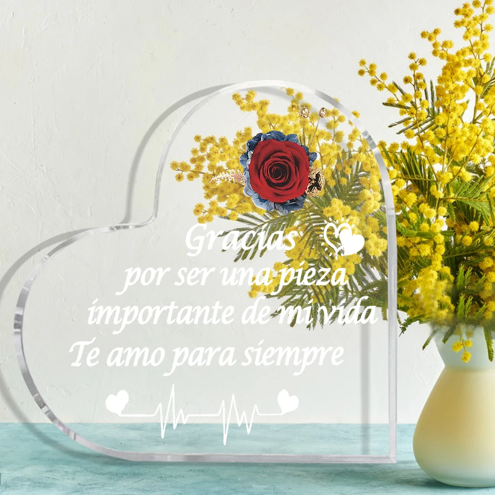 1pc, Spanish I Love You Gifts for Her Him Valentines Day Gifts for Girlfriend Wife Birthday Wedding Anniversary Keepsake