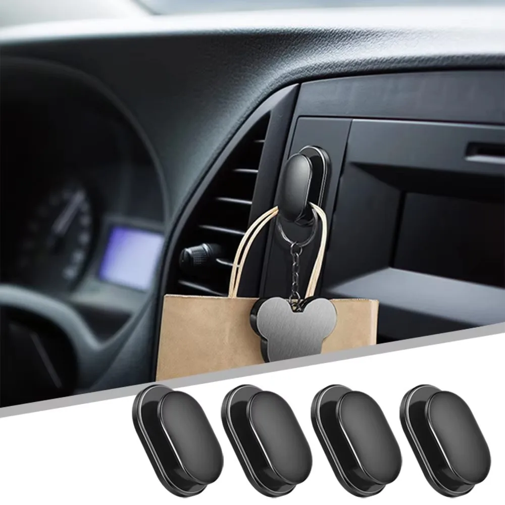 Mini crochets de rangement pour voiture, support intérieur pour câble USB, écouteurs, clés, crochets adhésifs pour tableau de bord, accessoires automobiles.