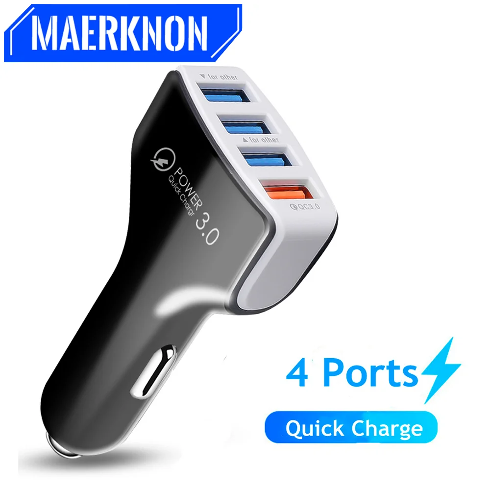 40W USB-Autoladegerät Multi-USB-Adapter für iPhone Samsung Xiaomi Huawei Quick Charge 3.0 Autoladegerät zum schnellen Aufladen