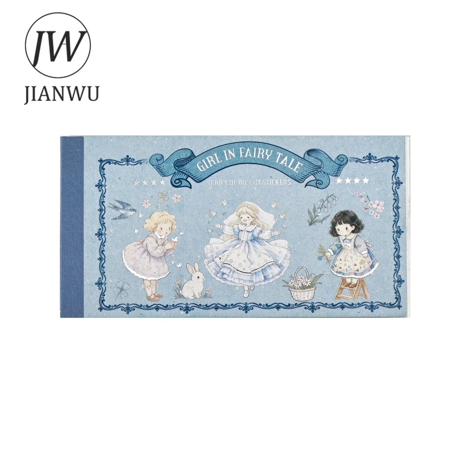 JIANWU Cute Fairy Tale Girl Character Landscape Material Collage Scrapbooking PET Sticker Book Creative DIY Journal Stationery - view 6