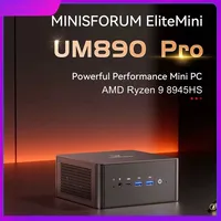 MINISFORUM Gaming PC UM890 Pro AMD Ryzen 9 8945HS Mini PC R7 8845HS 2*USB4.0 2*DDR5 2*PCIE4.0 Windows 11 Pro Mini Computer WiFi6
