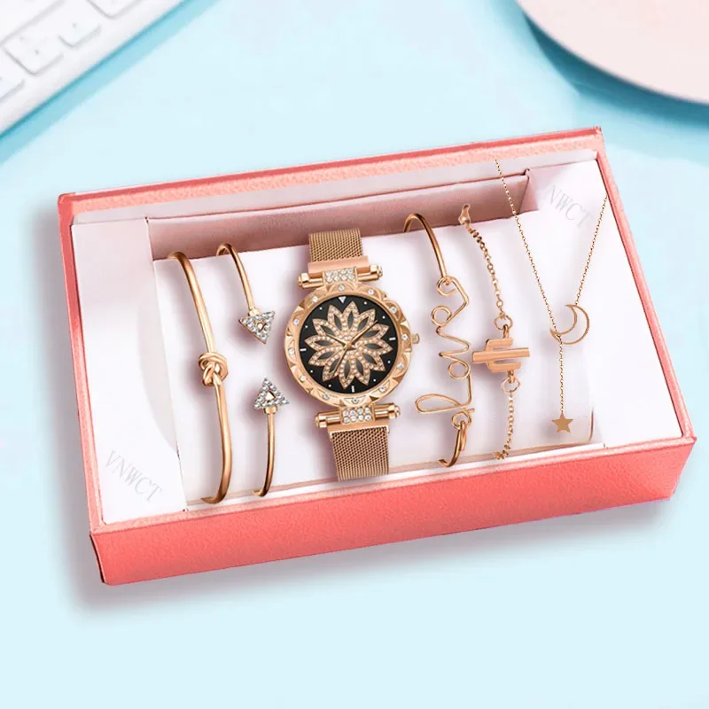 

Женские кварцевые часы со звёздным небом, на магнитной застежке