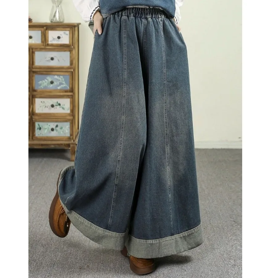 ゆったりワイドレッグジーンズ ハイウエストストレートレッグジーンズ カジュアルスタイル 春ファッション プラスサイズジーンズ ウォッシュドホワイトロングジーンズ