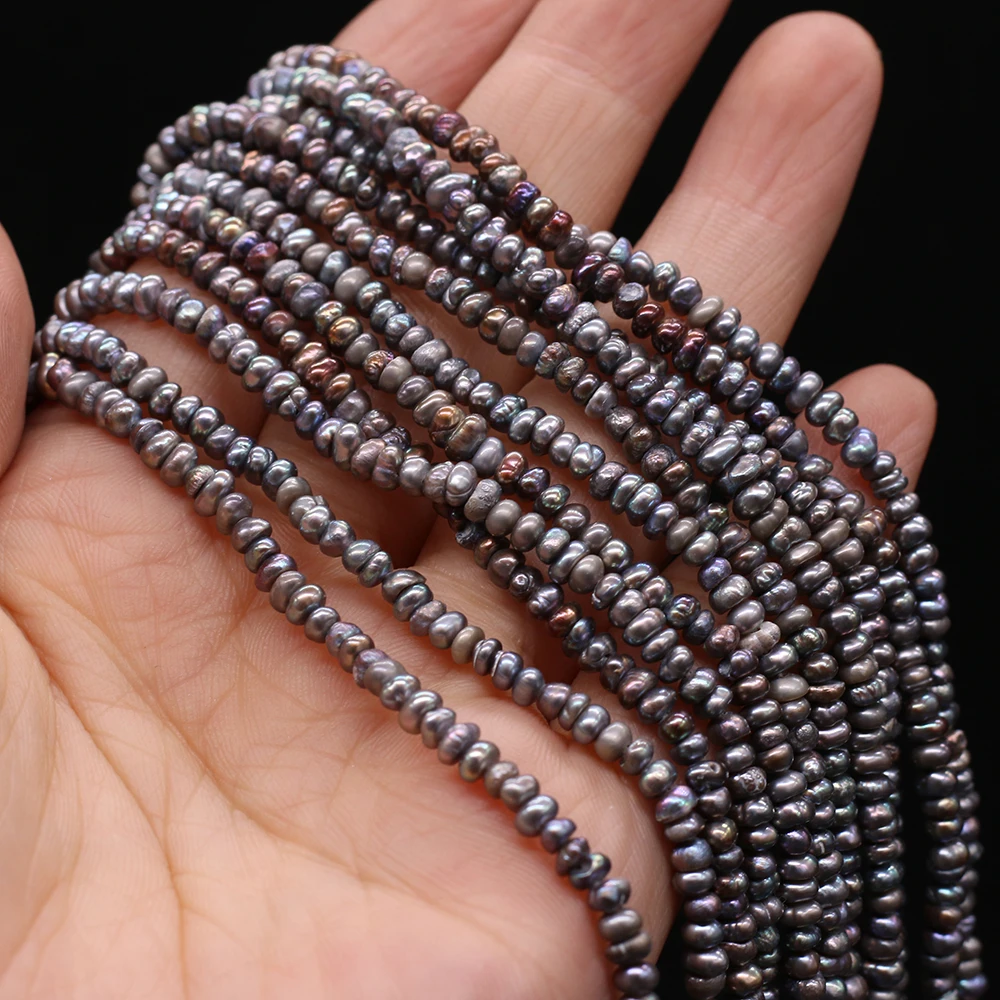 Natural Pearl Beads Freshwater Black Potato Pearls Small Beads for DIY Crafts Bracelet Necklace Jewelry Making Accessories