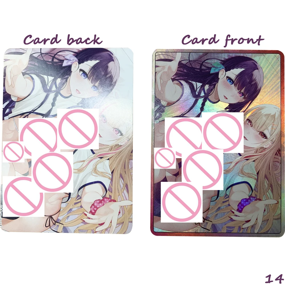 تصميم جديد لبطاقة مجموعة Anime Waifu عارية تمامًا، بطاقة Busty Beauty Nard، هدايا فلاش بوي الملونة الانكسارية
