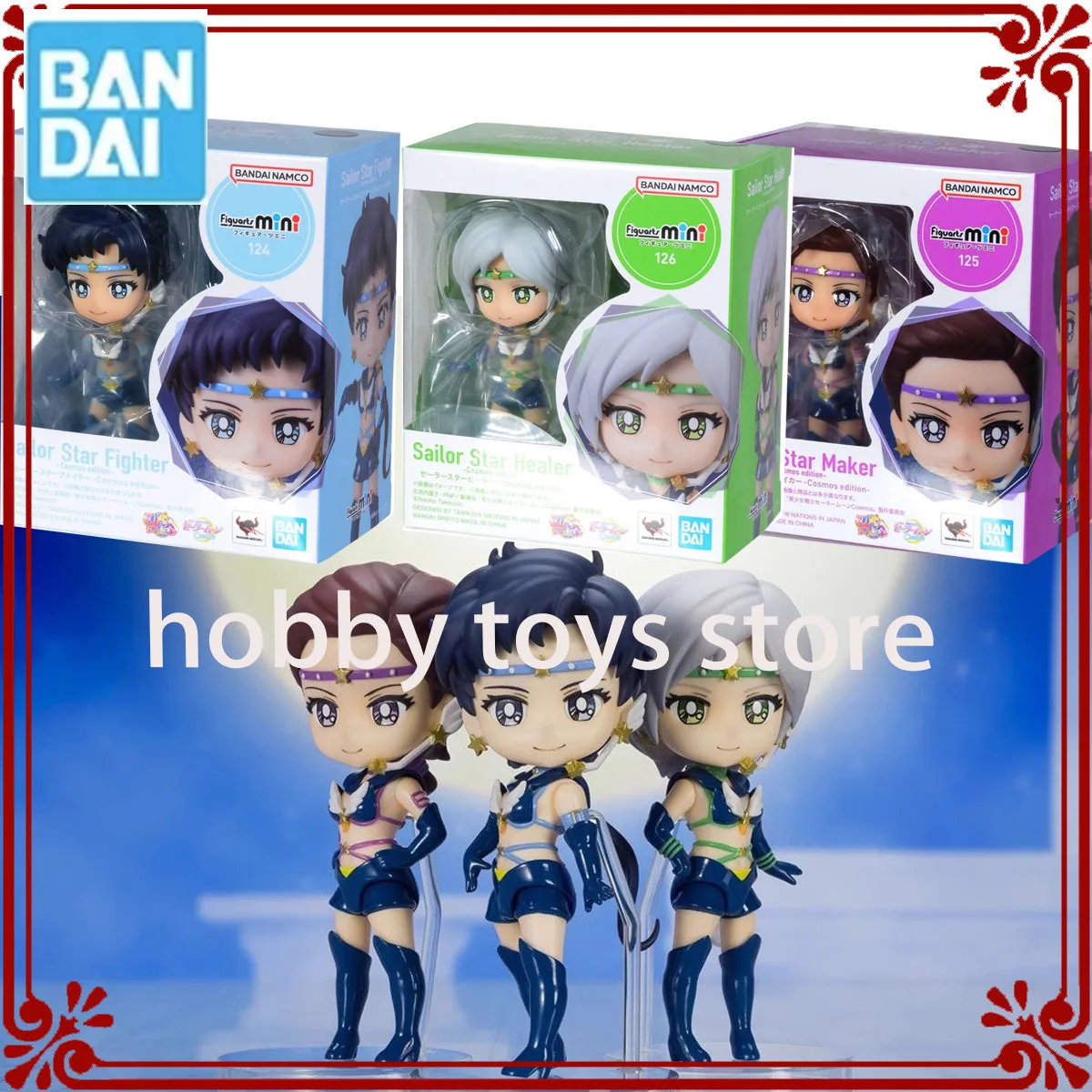 

Bandai Original Figuarts Mini Sailor Moon Seiya Kou YatenKou TAIKI Starlight Three Musketeers Q Anime Action Toys Boy Girl Gifts