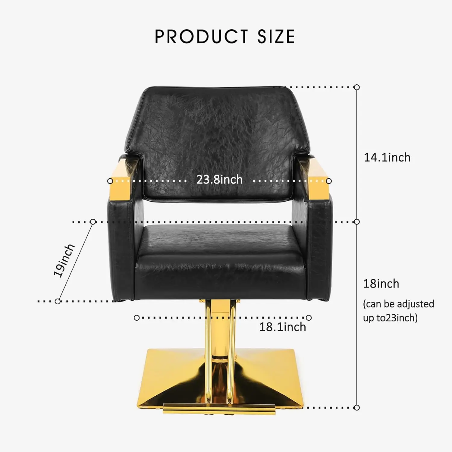 Silla de salón para estilista de pelo, sillón de peluquería con bomba hidráulica resistente, giratoria de 360 grados, para Spa