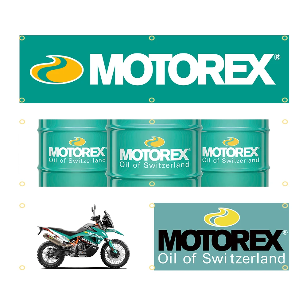 M-MOTOREXs Company Logo Banner Flag Polyester Printed 45x180cm 60x240cm Decoration Tapestry for Business Events