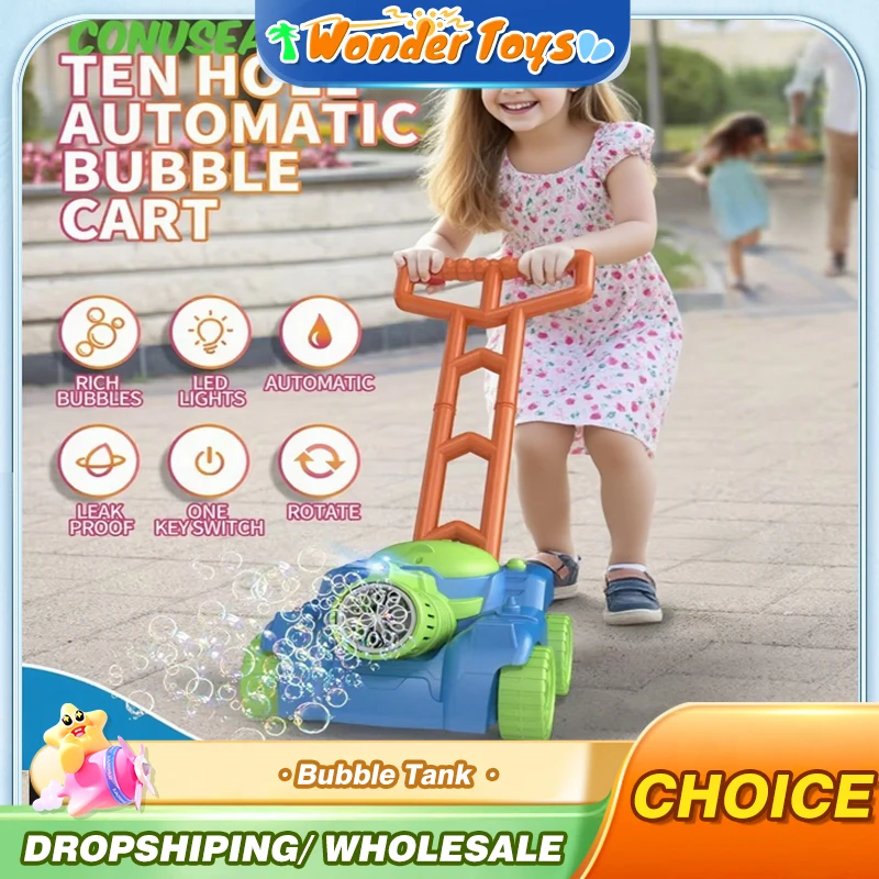 

Soap Bubble Tank Trolley Electric Bubbles Car Gun Machine Automatically Bubbles Blowing Outdoor Toys for Girls Boys Children