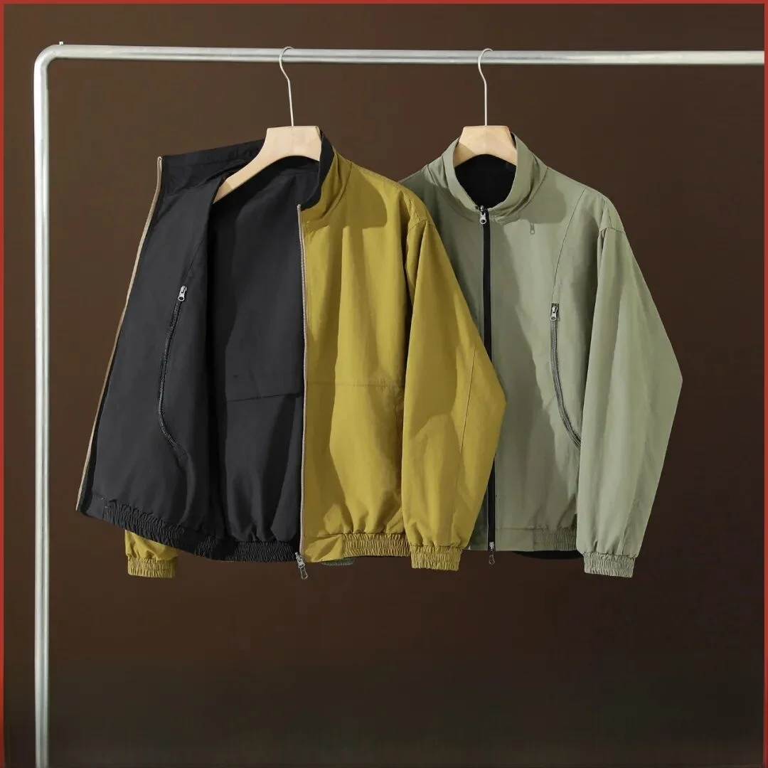 

Outdoor ex Double-Sided Wear Lightweight Windproof Loose Stand Collar Jaet Casual Versatile Outerwear for Men And Women