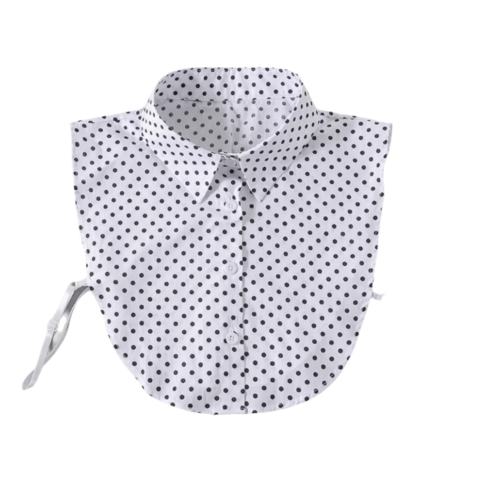Adjustable Strap Polka Dot Shirt Collar Ruffle Stand Half Collar Design Base Layer Collar Lightweight Convenient