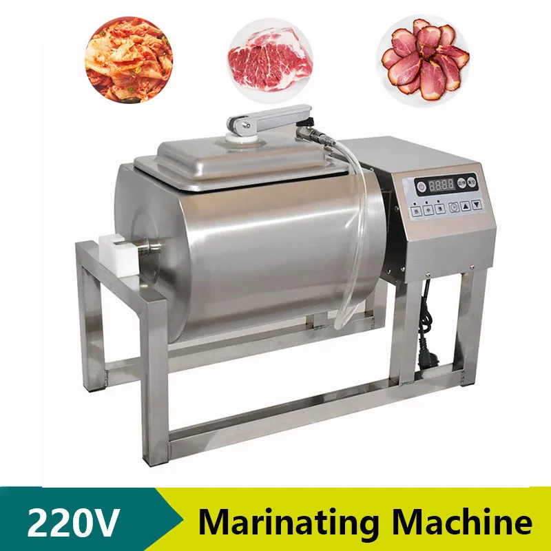 Professional 18L Stainless Steel Vacuum Marinating Machine Meat Food Marinator Commercial Kitchen Tumbler Machine Mixer