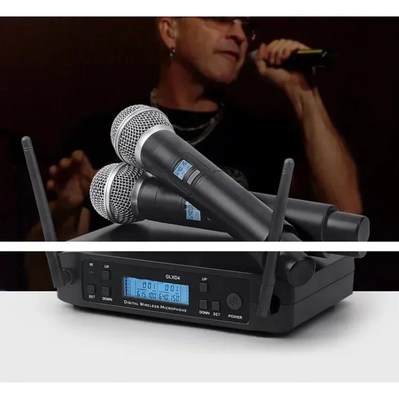 Профессиональный универсальный микрофон GLXD4, беспроводная ручная динамическая микрофонная система, комплект студийного микрофона GLXD4 Beta58a