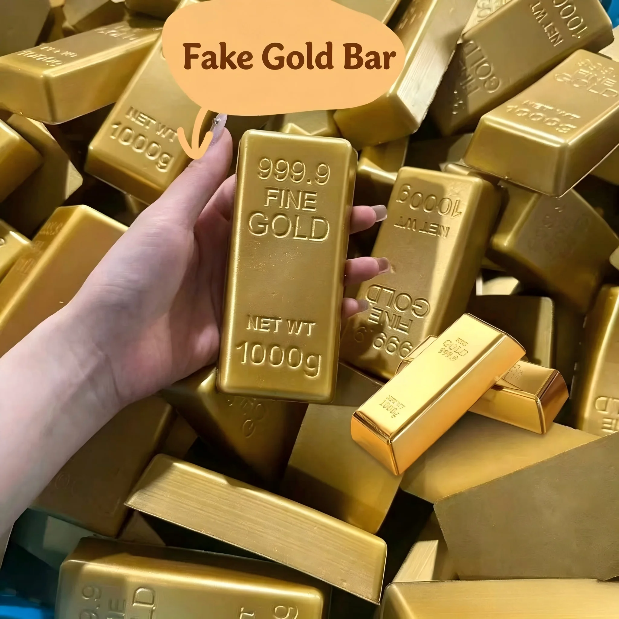 Stretchy Gold Bar Squishy Soft TPR Simulation Gold Bullion Squeeze Fidget Pull Deformable Stress Relief Novelty Prank For Gift