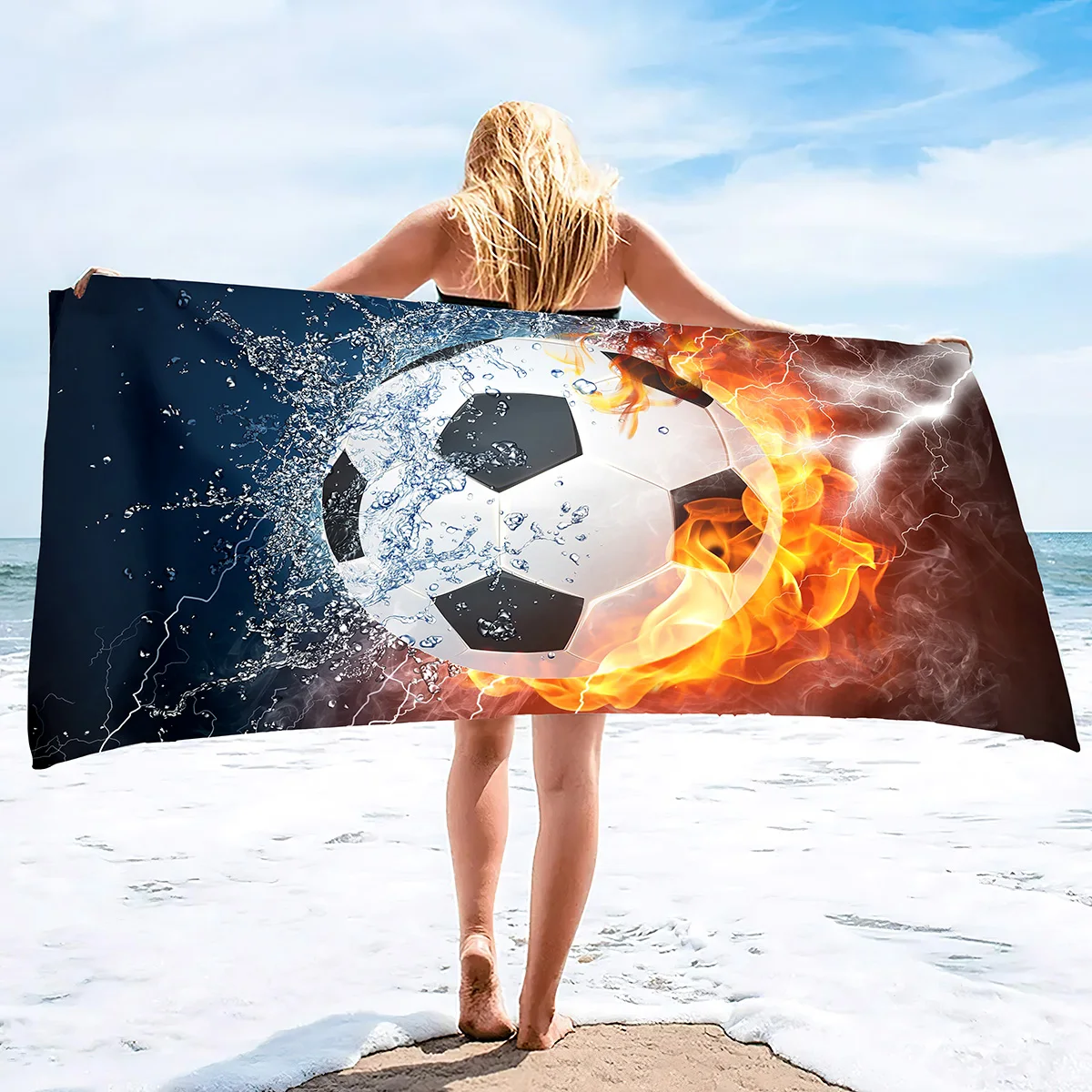 Soccer Beach Towel,…