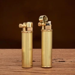 3 Style Retro Cylindrical Brass Kerosene Oil Lighters For Pipe Cigarette