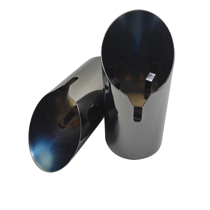 

Automotive exhaust pipe suitable for BMW's new three series stainless steel mirror black muffler tailpipe