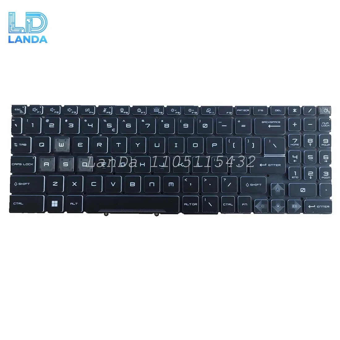 

Laptop Keyboard For MSI Pulse 17 B13VGK Pulse 17 B13VFK MS-17L5 US RGB Backlit
