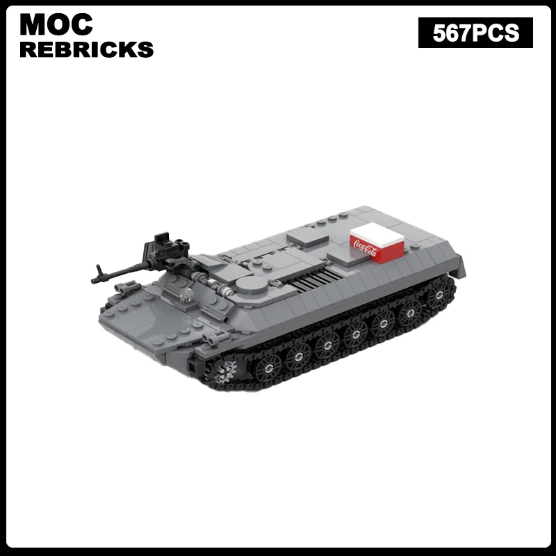 Military Vehicles Series MT-LB Multifunctional Transport Vehicle MOC Building Blocks Assembly Model Bricks Creative Kid Toy Gift