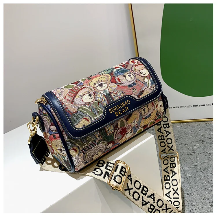 New Trendy Unique Design Cartoon Bear Single Shoulder Bag Chic Crossbody Bag Original Women's Shoulder Bag Purses and Handbags