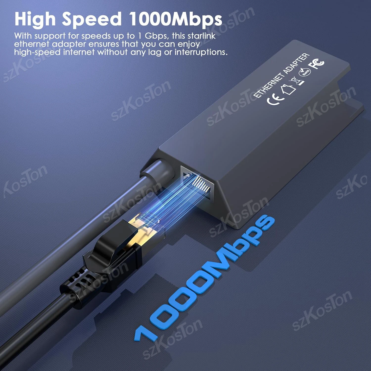 Ethernet Adapter for Starlink Standard Actuated Gen 2 Wired External Network RJ45 Gigabit Ethernet Adapter for Starlink V2 ﻿ image 4
