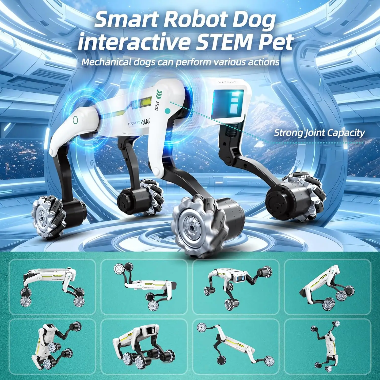 Cão robô inteligente elétrico rc com clipe e atirar multifuncional rc mecânico cão voz programável move robô inteligente biônico