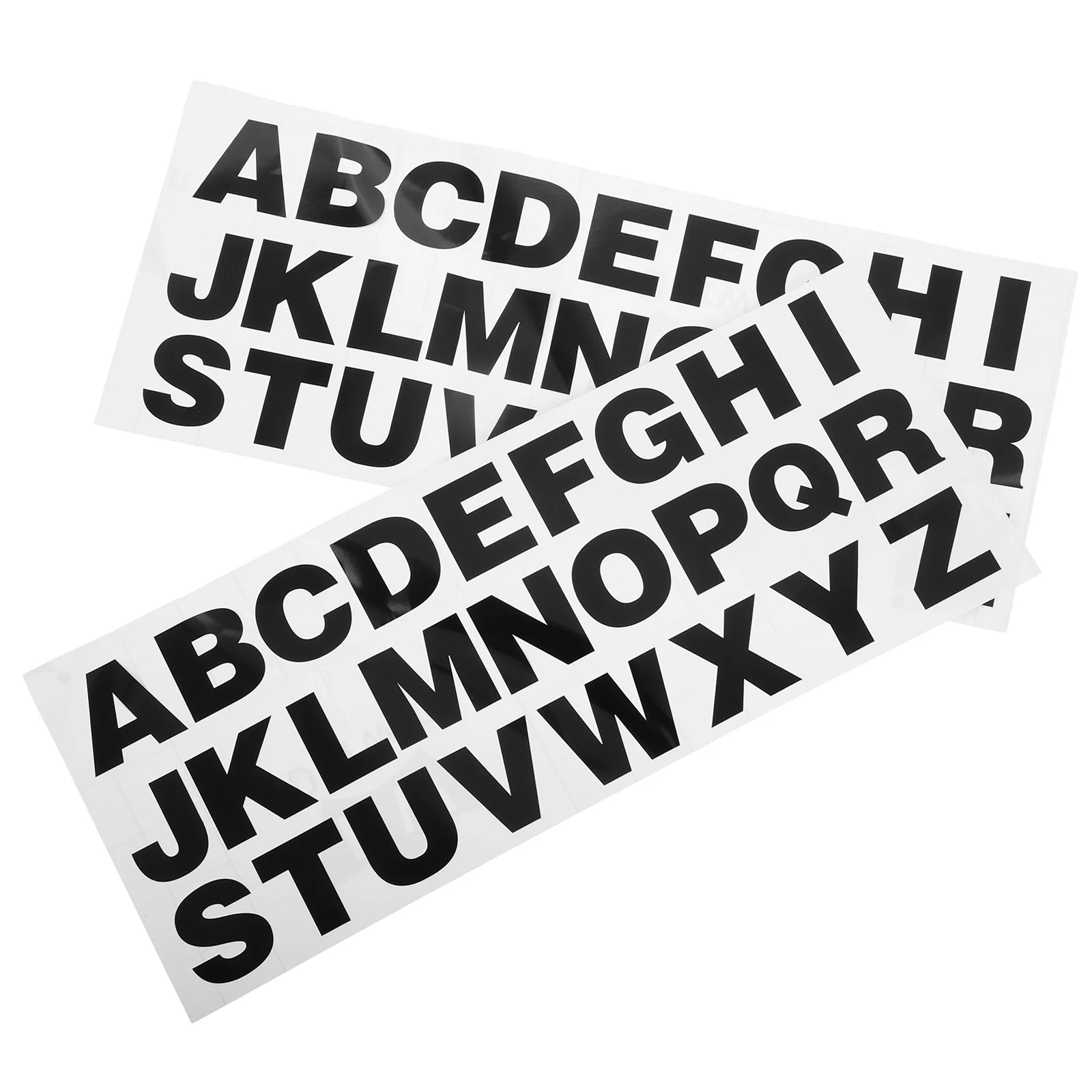 

2Pcs Car Reflective Alphabet Stickers Black Iron on Letters DIY Custom Vehicle Vinyl Lettering Decals Peel Stick