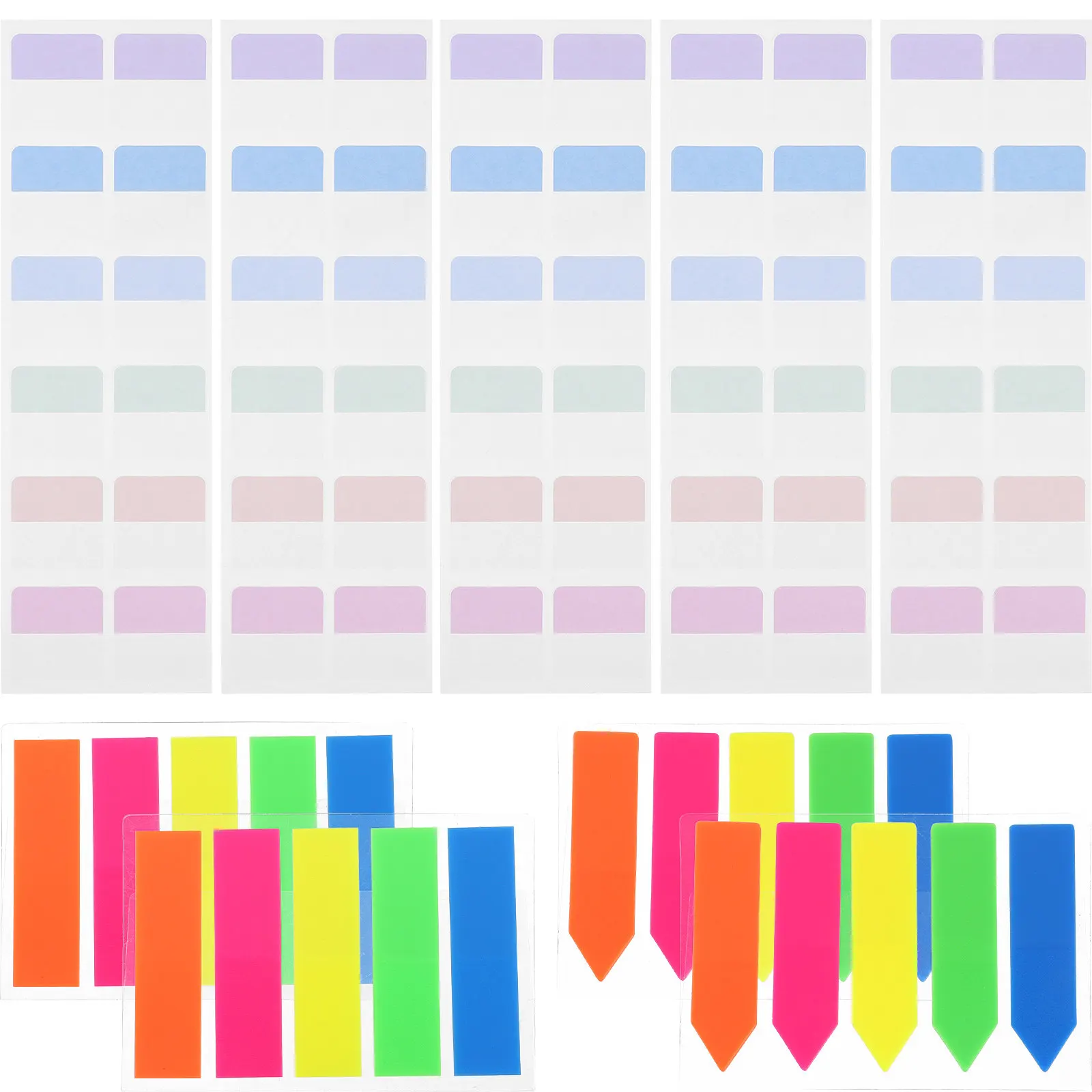 

640Pcs Writable Sticky Tabs Page Markers Notes Stickers for Book Annotation Portable Page Flags for Notebooks Reading