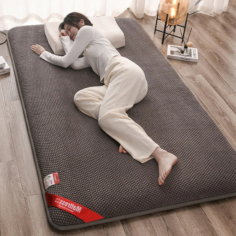 Colchón grueso, colchón de suelo japonés plegable, estera de Tatami gruesa enrollable, colchón de cama acolchado para tumbona, sofá de Camping