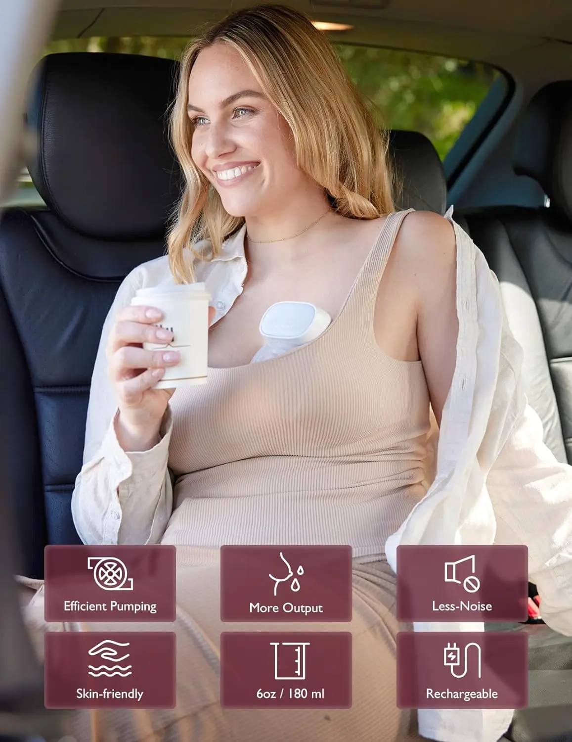 Momcozy Hands-Free Breast Pump S9 Pro, Wearable Double Breast Pump, Longer Battery Life, LED Display, Electric, 2 Modes & 9 Leve