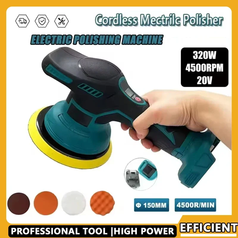 

Fit Makita Cordless Car Polisher Machine 18V-20V Electric Waxing Repairing 8 Gears Wireless Buffing Polisher