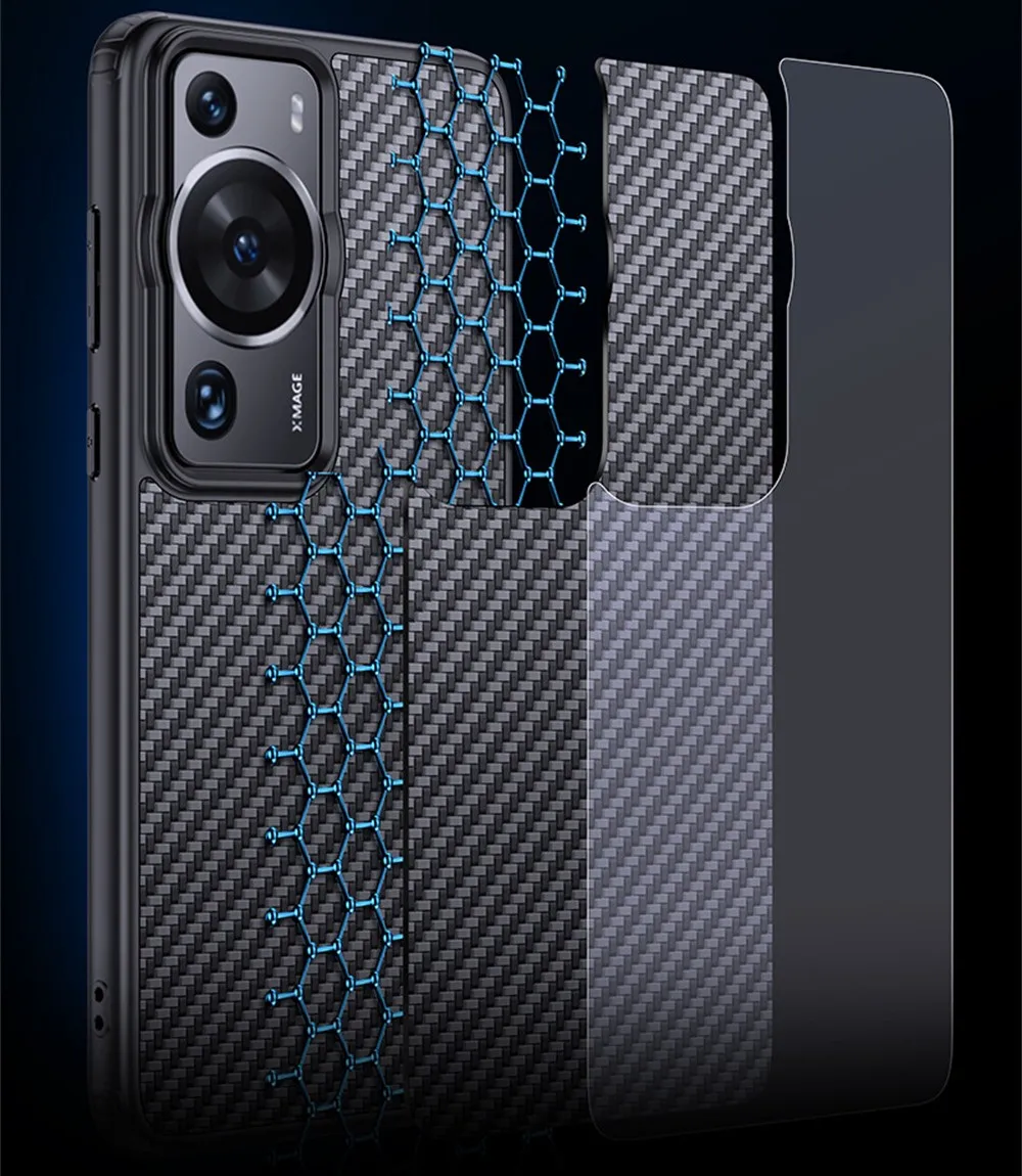 For Huawei P60 Pro Case, Aramid Fiber Case Built with Magnetic, Ultra Touch Feel Minimalist For Huawei P60art