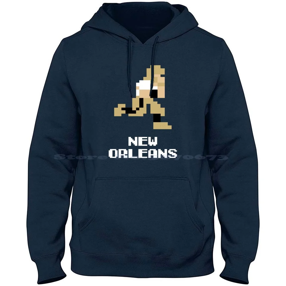 8 Bit New Orleans Football 1 100% Cotton Hoodie T Shirt Who Dat No Saints Drew Brees Breesus Breezus Michael Thomas Alvin