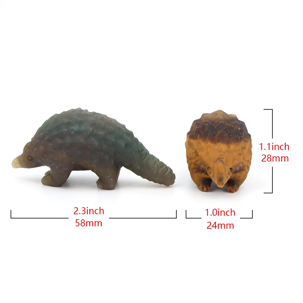 58mm Pangolin Statue Lifelike Wild Animal Model Figurine Ornament Natural Stone Miniature Fairy Garden Decoration Accessorie Toy