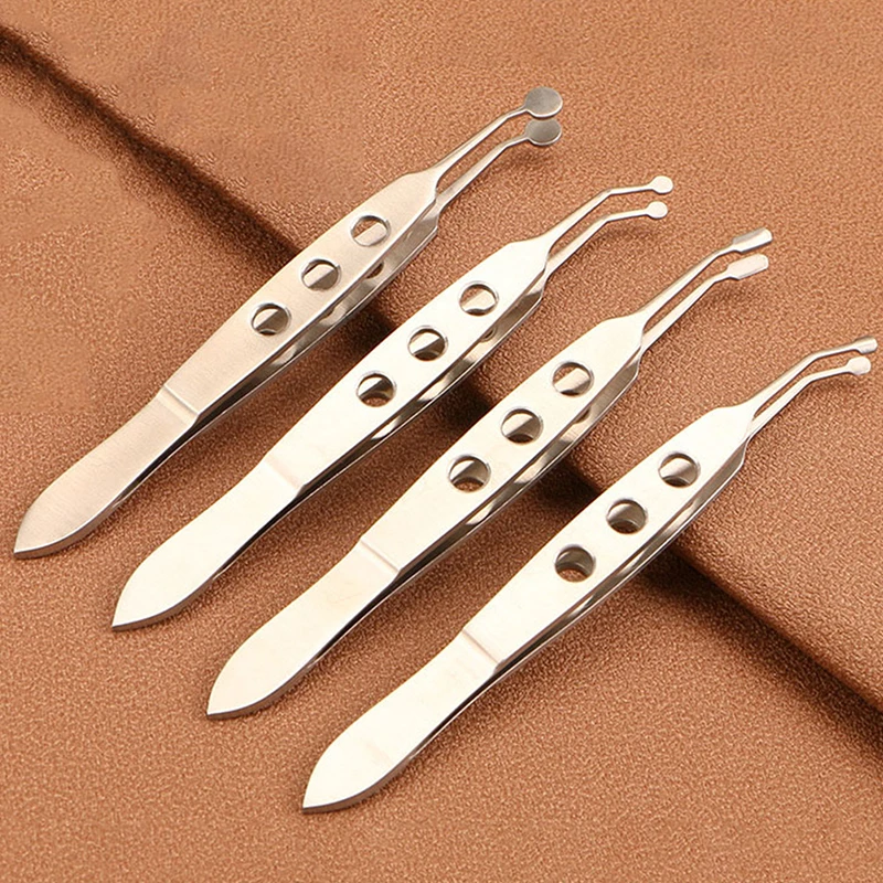 1PCOphthalmic Tweezers Clamp Metal Palpebral Gland Massage Meibomian Flap Eyelid Forceps Clip Eye Apparatus Medical Surgery Tool