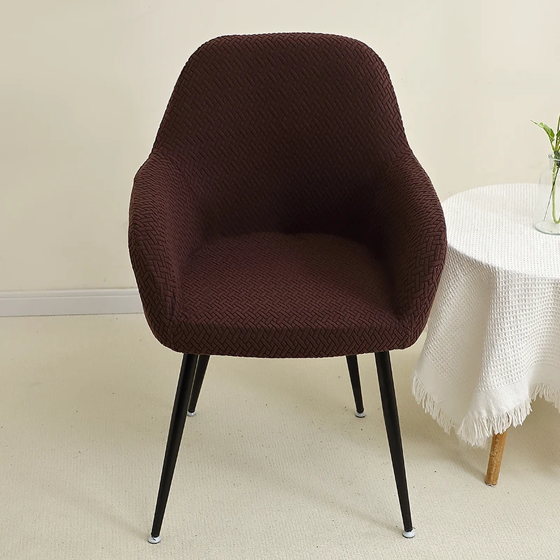 1/2 stücke Jacquard Stuhlhussen Hohe Arm Esszimmer Stuhl Abdeckung Elastische Stuhl Sitz Schonbezug Schutz für Hochzeit Wohnzimmer hause – Detail 9