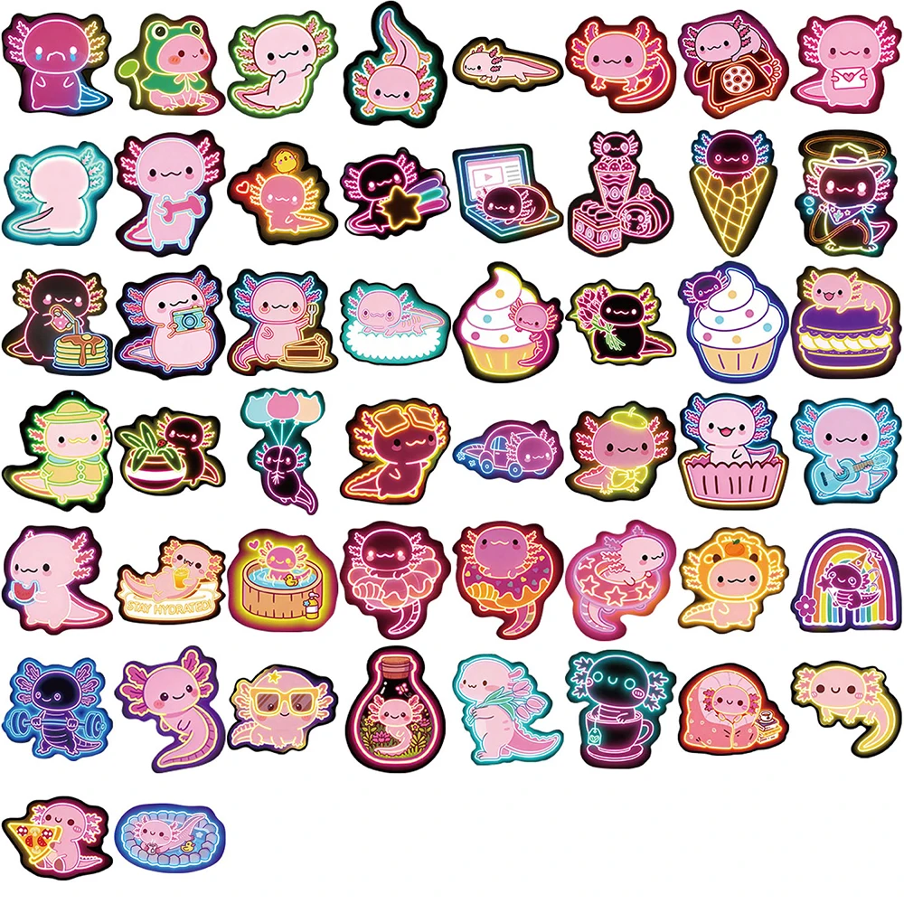Picture 7: 10/30/50/100pcs Funny Cartoon Animal Axolotl Graffiti Waterproof Stickers Laptop Scrapbook Phone Diary Decoration Sticker Decals