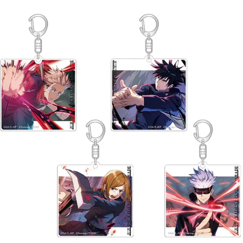 

Game Kugisaki Nobara Fushiguro Megumi Gojo Satoru Yuji Itadori Keychain Doll Anime Acrylic Keyring Pendant for Gift
