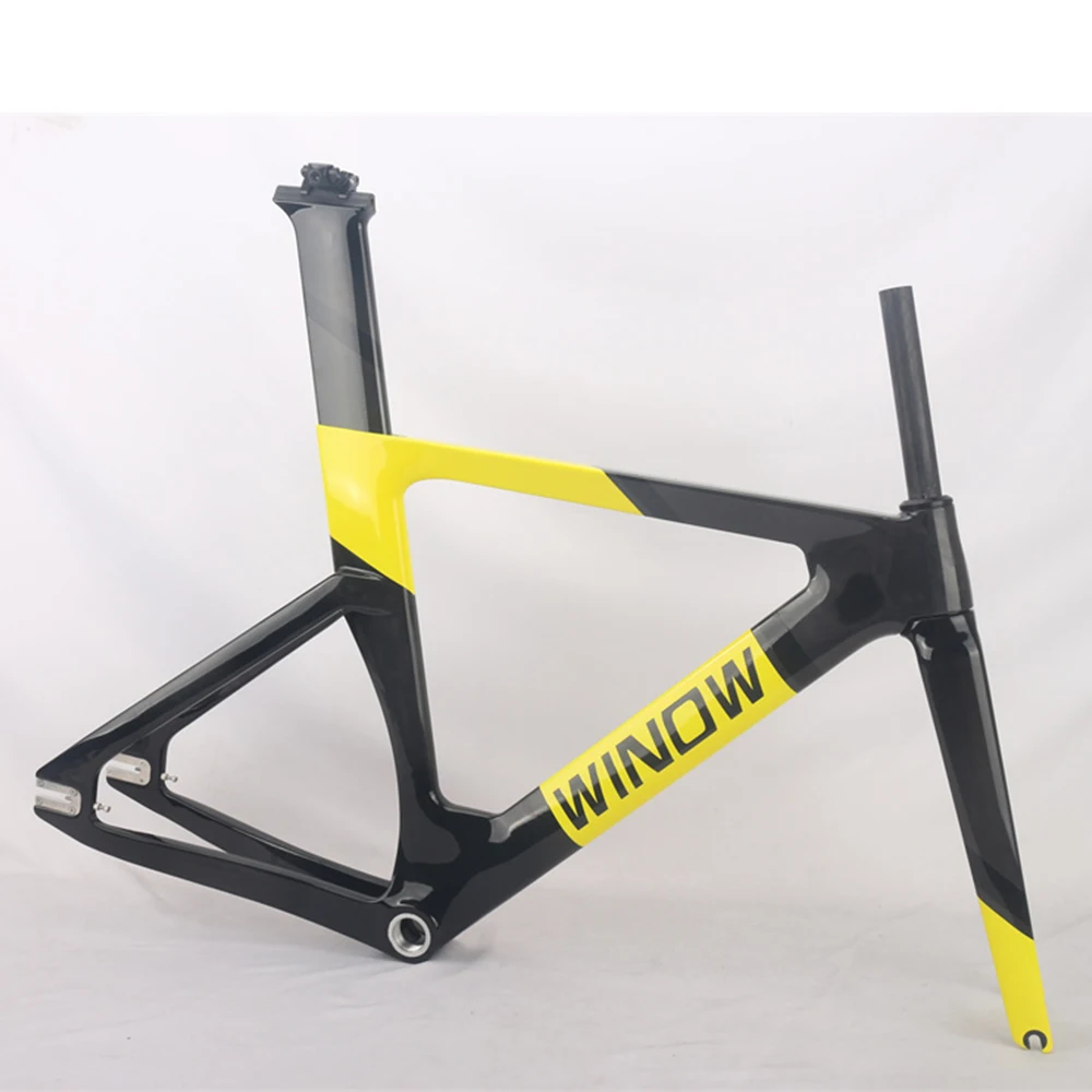 2025 Customized Full Carbon Track Frame BSA Single Speed Carbon Track Road Bike Frames 700c Rigid Fixed Gear Bicycle Frameset