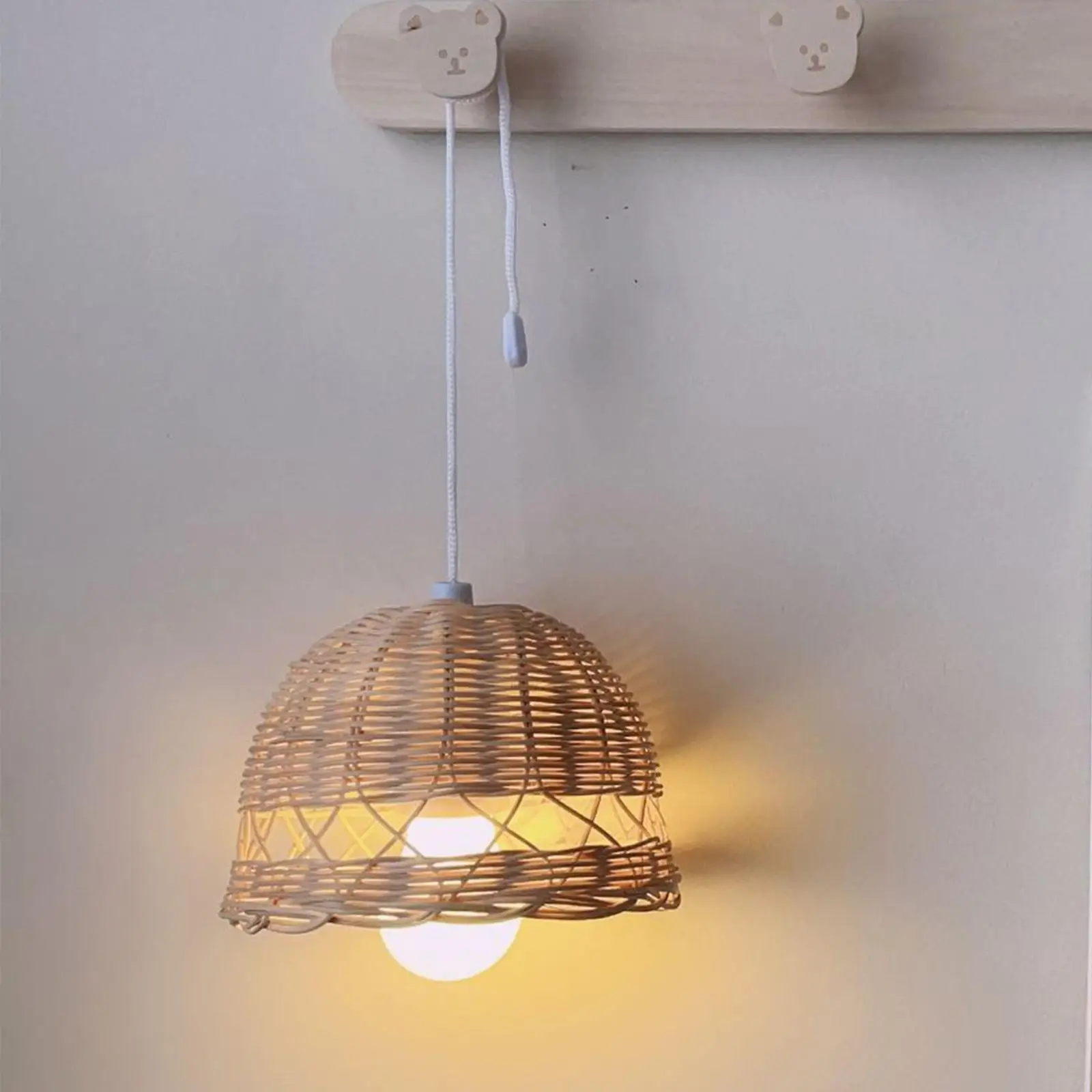 Rattan Lamp Shade Hanging Lamp Lampshade Lamp Shade for Bedroom Home Cafe