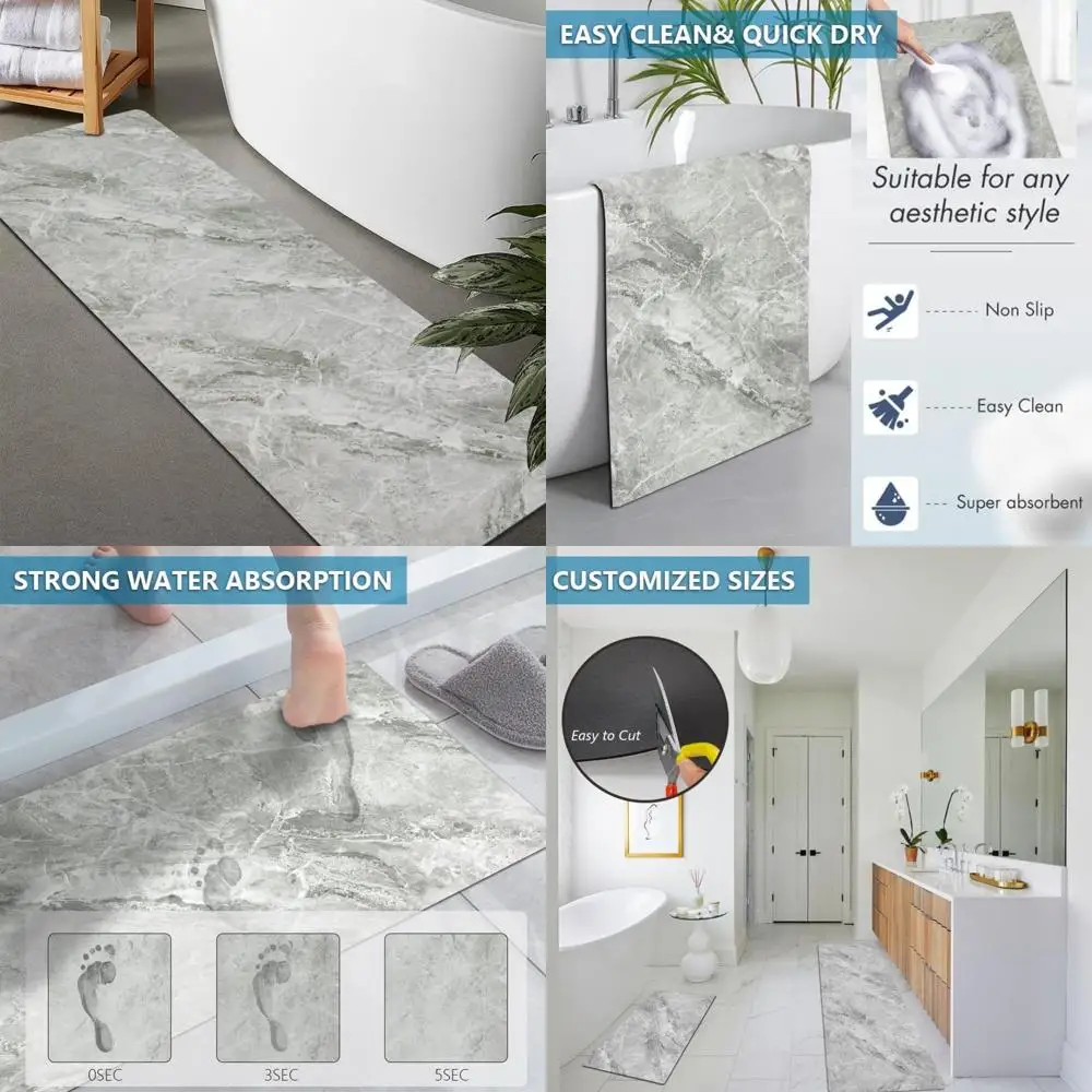 

Резиновые нескользящие, быстросохнущие, супервпитывающие тонкие коврики для ванной по индивидуальному заказу — моющиеся коврики для использования в дверьх