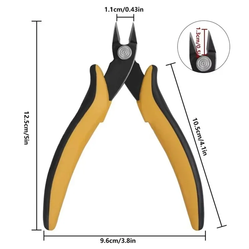 Mini Wire Cutter Diagonal Pliers Small Cutter Electronic Pliers Wires Insulating Rubber Handle Model Hand Tools DIY image 2