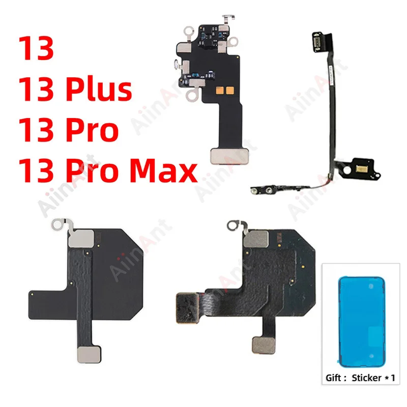 100% Test AiinAnt Bluetooth GPS Cellular Antenna NFC WI-FI Signal Wifi Flex Cable For iPhone 13 Pro Max mini with Sticker