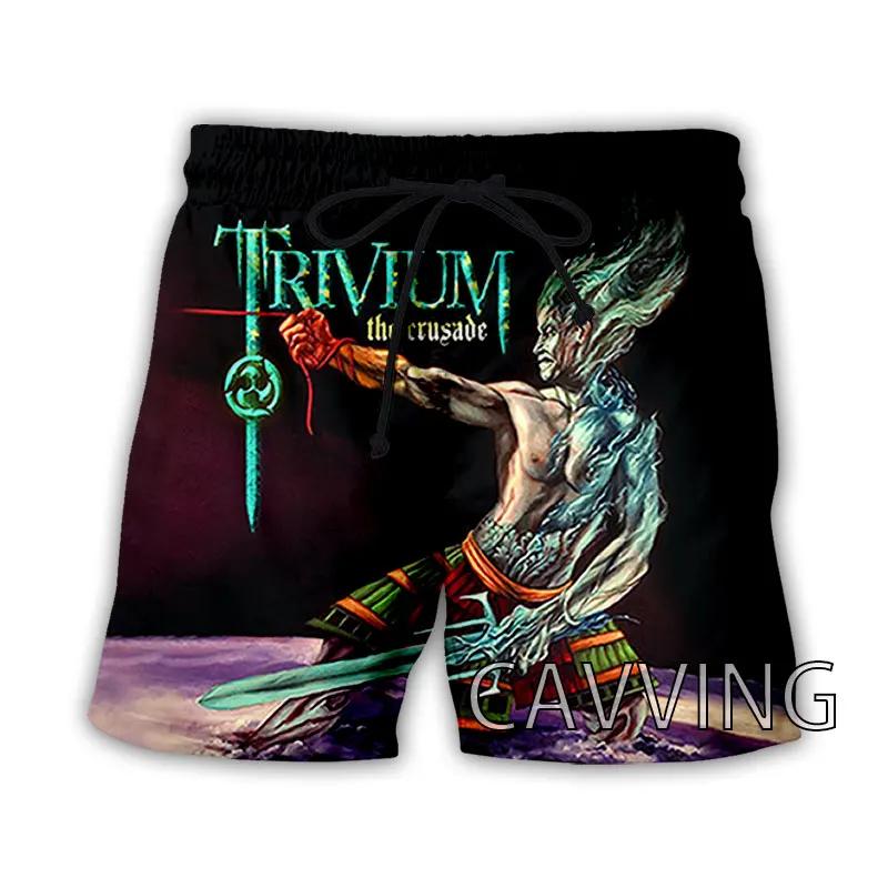 CAVVING 3D Printed Trivium Band Summer Beach Shorts Streetwear Quick Dry Casual Shorts Sweat Shorts for Women/men H01