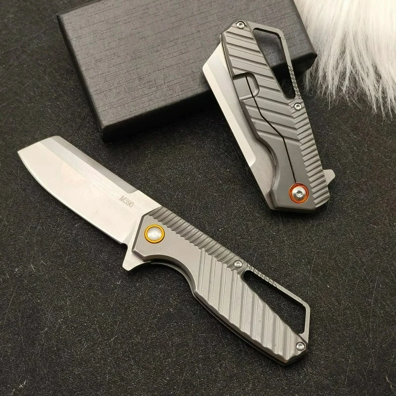 

M390 powder steel outdoor folding knife edc multitool knives utility Daily at home outdoor bushcraft tactical titanium knife