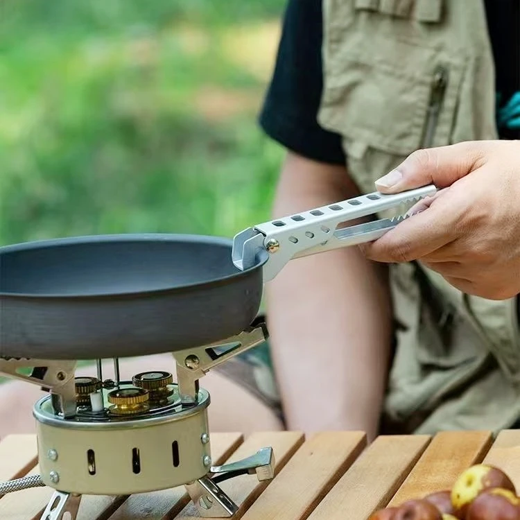 Anti-scald Pot Clamp Food Tongs JW-184 Aluminum Alloy Portable Heat Resistant for Outdoor Picnic BBQ Camping Kitchen